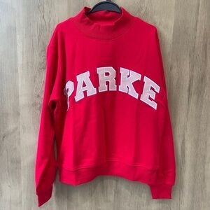 Parke Women's Red Turtleneck Sweatshirt